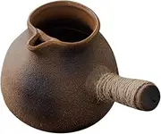 iplusmile Vintage Clay Tea Pot Set Stove Top Tea Kettle Portable Small Pot for Camping and Kitchen Multi-use Clay Stainless Steel Saucepan