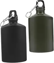 Sosoport Hiking Camping Kettle Set 2pcs Aluminum Water Bottles for Sports Gym Portable Flat Design