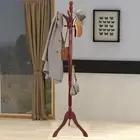Retro Solid Wood Coat Rack and Stand Free Standing Hall Coat Tree with 13 Hooks