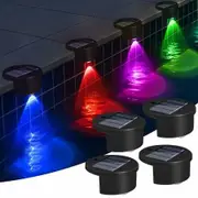 Solar Above Ground Pool Lights,4 Pack Waterproof Swimming Pool Side Light,Outdoor Wireless Inground Pool Lighting,LED Lights for Around Pool