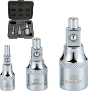 3 Pcs Magnetic Socket Extension Bar 1/4" 3/8" & 1/2" Drive - Adapters Feature,,