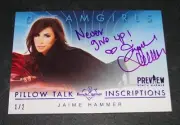 2016 Benchwarmer JAIME HAMMER Dreamgirls Preview INSCRIPTIONS Purple Auto/2 Sexy