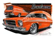 HOLDEN SANDMAN HQ PANEL VAN OLONE RANGER A3 FRAMED PRINT (HC402)