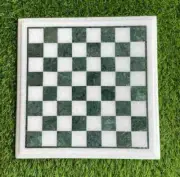 White Marble Chess Set Top With Green Marble Chess Board, Gifts For him