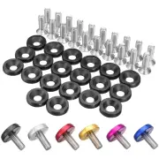 20pcs CNC Aluminum Bumper Fender Washer Bolt Engine Bay Dress Up Kit M6x15mm