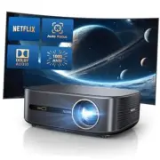 [1000 ANSI & Audio by dbx-tv] 4K Projector with WiFi and Bluetooth, Black