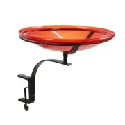 ACHLA 14" Crackle Bowl with Rail Mount Bracket, Red - CGB-14R-RM