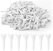100pcs Plastic Golf Tees, 1 1/2 Inch 4-Prong Golf Tees Short Golf Mat Tees High Visibility Practice Golf Tees for Irons Par Threes Driving Range Hybrids Golf Training Accessories