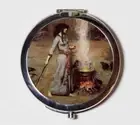 John William Waterhouse Witch Cauldron Compact Mirror Make Up Pocket Cosmetic