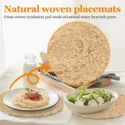 Set of 6 Woven Placemats 12 Inches Decorative Round Woven Table Mats FlZGW