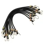15 Pack 10 Inch Mini Bungee Cords with Hooks Outdoor Rubber Straps for Tarps
