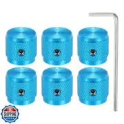 MECCANIXITY 6 Pcs Aluminium Potentiometer Knobs, 1/4" (6mm) Universal Volume