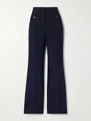 [Alessandra Rich] Alessandra Rich - Wool Straight-leg Pants - Navy - IT44 IT 44 Blue