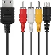 S Video RCA AV Cable for Dreamcast, S-Video Audio Video Cable Compatible with Sega Dreamcast DC, 1.8M/6FT