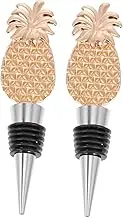 CATIEBYE 2Pcs Pineapple Wine Bottle Stoppers Creative Plugs for Parties Elegant Wine Bottle Decor Resistant Design