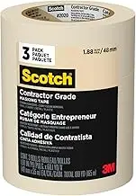 3M Scotch Masking Tape, 1.88-Inch by 60.1-Yard, 3-Roll