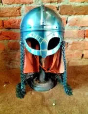 Halloween Viking chainmail Helmet medieval Knight Larp 18 Gauge Armor Helmet