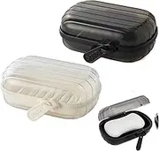Travel Soap Case Box Bar Soap Holder with Lid, 2Pcs Travel Soap Container Bar Soap Holder with Lid,Soap Bar Holder Leakproof Travel Soap Container with Lid,Draining Soap Bar Holder Soap Case with Lid