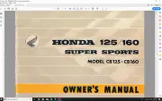 Honda CB125 CB160 Baby Superhawk Owners Manual 125 160 PDF Maintenance