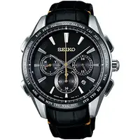 在飛比找PChome24h購物優惠-SEIKO 精工 Brightz鈦計時太陽能電波腕錶-黑/4