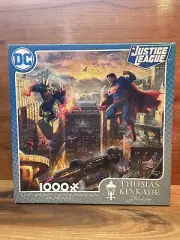 Thomas Kinkade DC Justice League Superman Man - 1000 Piece Puzzle NEW Sealed box
