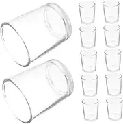 Beatifufu 12pcs Small Glass Cups Vintage Goblet Elegant Drinking Glasses for Home Use Parties Wine Tasting Easy to Clean Transparent Shot Glasses for Authentic Beverage Enjoyment