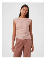 [Forever New] Abby Sheer Ruched Top in Pink