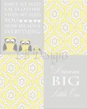 Gender Neutral Woodland Nursery Prints, Owl Nursery Decor, Woodland Animal Print