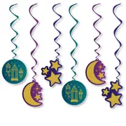 Opulent Eid Mubarak Swirl Decorations (Pack of 12)