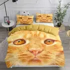 Lovely Yellow Cat Bedding Set Duvet Doona Kitten Quilt Cover Double Pillowcase