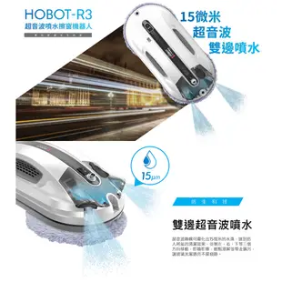 HOBOT 玻妞 超音波雙邊噴水擦玻璃機器人 HOBOT-R3 雙邊噴水 5KG強力吸附