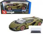 DIECAST CAR W/DISPLAY CASE LAMBORGHINI SIÃƑ¡N FKP37 METALLIC BBURAGO 11046 1/18