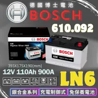 在飛比找蝦皮購物優惠-全新Bosch 110Ah 610092 DIN110歐規電