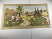 Unbranded Needlepoint Tapestry Canvas Home Cottage Farm 35in By 17in 10 Count