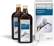 Mobility HCC for Horses | 2 x 500 ml | Liquid Supplementary Feed for Horses | Can Contribute to The Maintenance of Joint Cartilage | with Fructose and Hyaluronic Acid