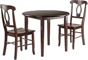 Winsome Wood Clayton Collection Dining Set, 94388-WW, Walnut Dining Table Set, 35.98'' W x 35.98'' D x 29.13'' H