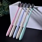 Lot 100Pcs Protable Natural Bamboo Charcoal Wheat Straw Toothbrush Teeth Brush