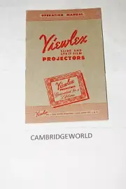 VIEWLEX SLIDE PROJECTOR INSTRUCTION MANUAL GUIDE BOOK GENUINE