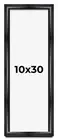 10x30 Shadow Box Frame Black | 1.25 inches Deep Real Wood Contemporary Shadowbox