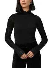 Paige Stephanie Metallic Knit Top