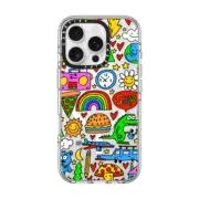 iPhone 16 Pro Clear Case MagSafe Compatible DOODLES by Matthew Langille