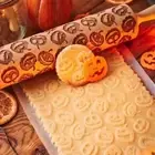 Carved Halloween Pumpkin Rolling Pins Wooden Biscuit Roller Dough