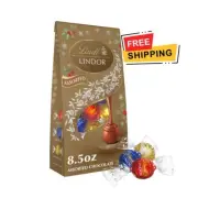Lindt LINDOR Assorted Chocolate Christmas Candy Truffles, 8.5 oz. Bag
