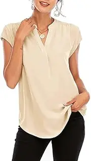 [Famulily] Women's Sleeveless Chiffon Blouse Pleated Double Layers Casual Tunic Tank Tops