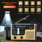 Emergency Solar Hand Crank Dynamo AM/FM/SW Weather Radio 4 LED Flashlight SOS
