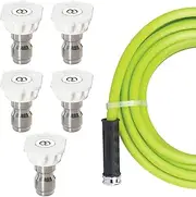 High Pressure Washer Spray Nozzles - 5X High Pressure Washer Nozzle | Easy Installation Spray Tips Set for Soiled Bricks, Concrete, Metal, Boat Cleaning