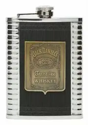 Jack Daniels 9 oz Hip Flask Stainless Steel Alcohol Bottle Liquor Whisky Wine