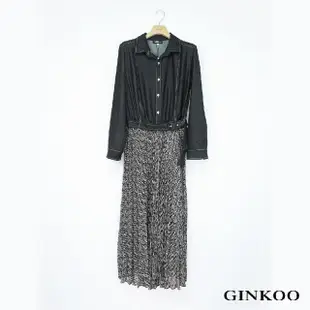 【GINKOO 俊克】拼布壓摺洋裝