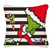 Christmas Pillow Covers Cute Print Throw Cushion Case for Couch Sofa Bed Bedroom Home Decor-Style 3