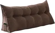 Triangle Pillow for Bed, Large Triangular Headboard Wedge Pillow, Soft and Supportive Headboard Backrest Positioning Support Bolster Cushion, with Removable Cover (4 80cm)